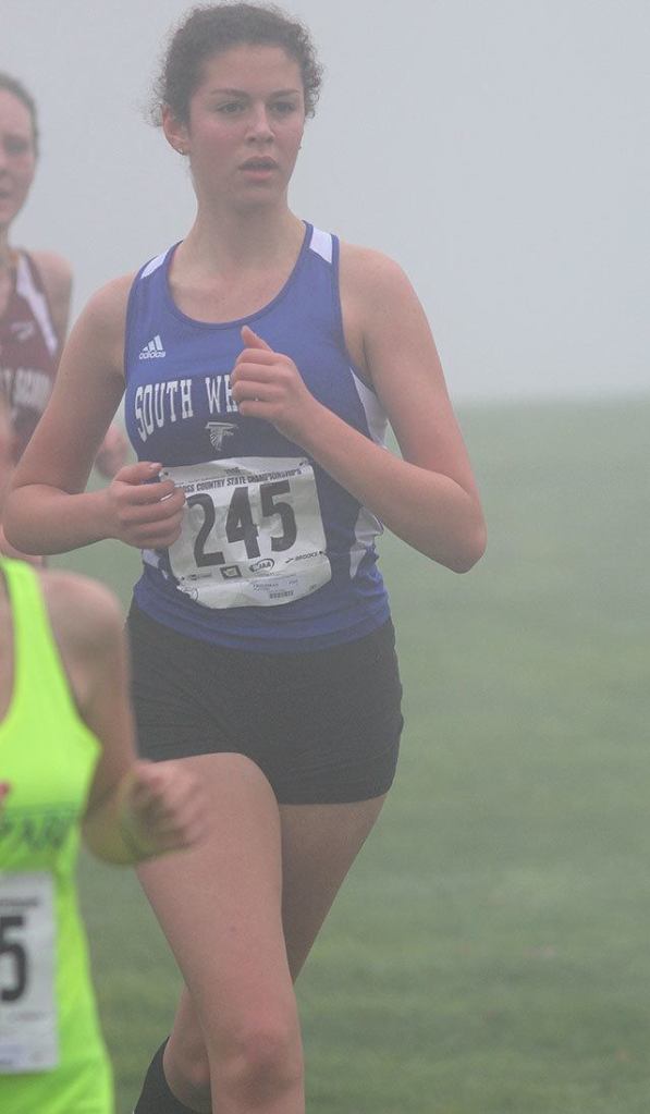 Erin Simms photo                                South Whidbey freshman Flannery Friedman was the youngest Falcon to qualify for the state championships.