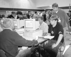 John Primrose helps his son