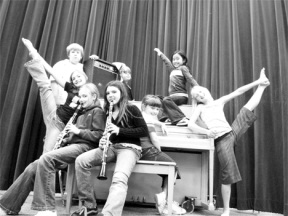 These young musicians and dancers will be appearing at the talent show. Pictured top row