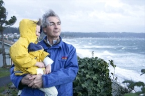 Chris Burt holds his daughter Ahnika