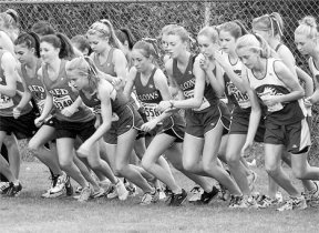 The South Whidbey girl's cross country runner