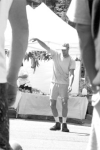 A visitor to this year’s Choochokam dances to music in front of the stage on Langley’s First Street.