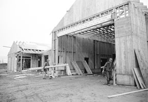 The framing is up and the siding is going on soon at the Freeland fire station. Jenkins Construction is expected to finish the station by this fall.