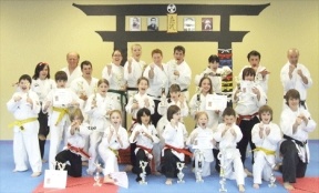 Participants in the second annual tournament gather for a photo after the competition at Tiger Martial Arts.