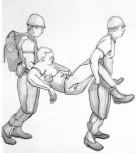 The center panel of the bronze memorial will depict two soldiers carrying a third