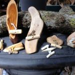 Contributed photo                                Rose&rsquo; branch spinners come in various shapes and sizes, using different kinds of wood he finds on South Whidbey.