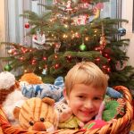 Record file                                Weston Dill cozies up with a basket full of stuffed animals in 2014. Dill collected donations for stuffed animals two years ago.