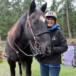 Kyle Jensen / The Record                                Diana Putney prepares 28-year-old Quarter Horse Indi to take a Record reporter for a ride.