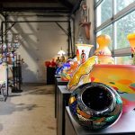 Kyle Jensen / The Record                                The LaChaussee Blown Glass studio in Freeland is lined with various pieces and offers a glimpse into the LaChaussees&rsquo; work flow.