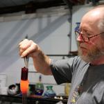 Kyle Jensen / The Record                                Dan LaChaussee works on the minute details of a piece he and his wife, Joi LaChaussee, are working on.