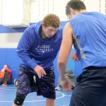 Evan Thompson / The Record                                South Whidbey sophomore Alex Turner, a first-year wrestler, placed second at 182 pounds at the Iron Sharpens Iron Tournament on Saturday at Bellevue Christian High School.