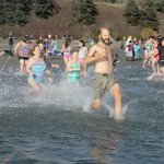 Polar bears dip into new year at Double Bluff Beach Park