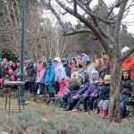 Kyle Jensen / The Record                                A crowd awaits the countdown at the children&rsquo;s scramble held at Langley Park.