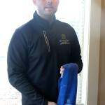 Evan Thompson / The Record &mdash;                                 Craig Hawkinson will use TheraBand for his work in Uganda. TheraBand is used to strength the upper and lower extremities.