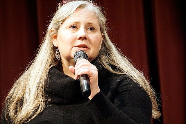 Contributed photo                                Vivian Rogers Decker, founder of SPIN Café in Oak Harbor, discusses homeless youth.