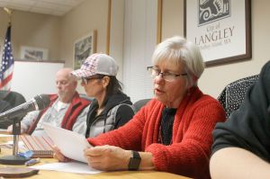 Evan Thompson / The Record &mdash;                                Langley City Councilwoman Dominique Emerson discusses the Langley Ethics Training and Advisory Board&rsquo;s recommendation regarding Langley becoming a sanctuary city.
