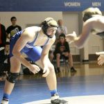 Evan Thompson / The Record &mdash;                                South Whidbey sophomore Alex Turner looks for opening against his Granite Falls opponent.