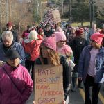 Evan Thompson / The Record &mdash; Between 1,200 and 1,300 people participated in the Women&rsquo;s March, Langley, Washington protest on Saturday in Langley. Protestors defended women&rsquo;s rights, civil rights, LGBQT rights, supported inclusion and compassion for others and oppose Trump&rsquo;s rhetoric during his campaign.