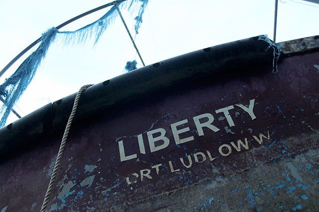 Kyle Jensen / The Record &mdash; The vessel indicates it was last moored in Port Ludlow. Authorities say it was likely used as a fishing vessel at some point.