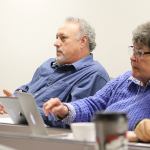 Evan Thompson / The Record &mdash; The South Whidbey School Board voted 4-1 to close Langley Middle School on Wednesday night. Board Director Damian Greene was the lone dissenting vote against Langley Middle School&rsquo;s closure.