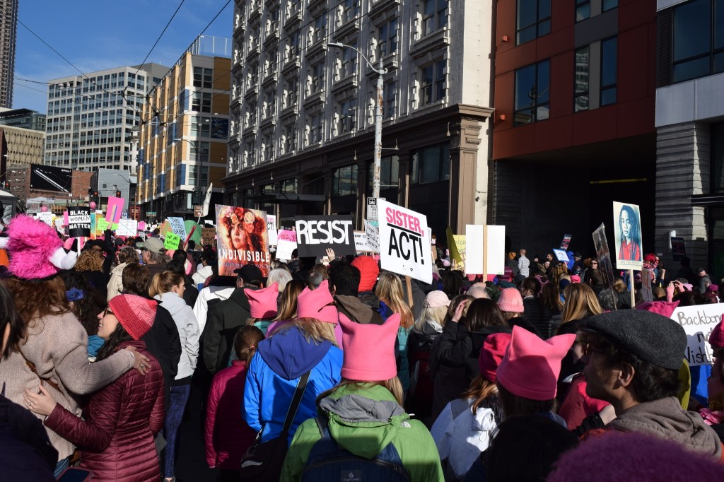 Whidbey residents make history as part of Womxn’s March on Seattle