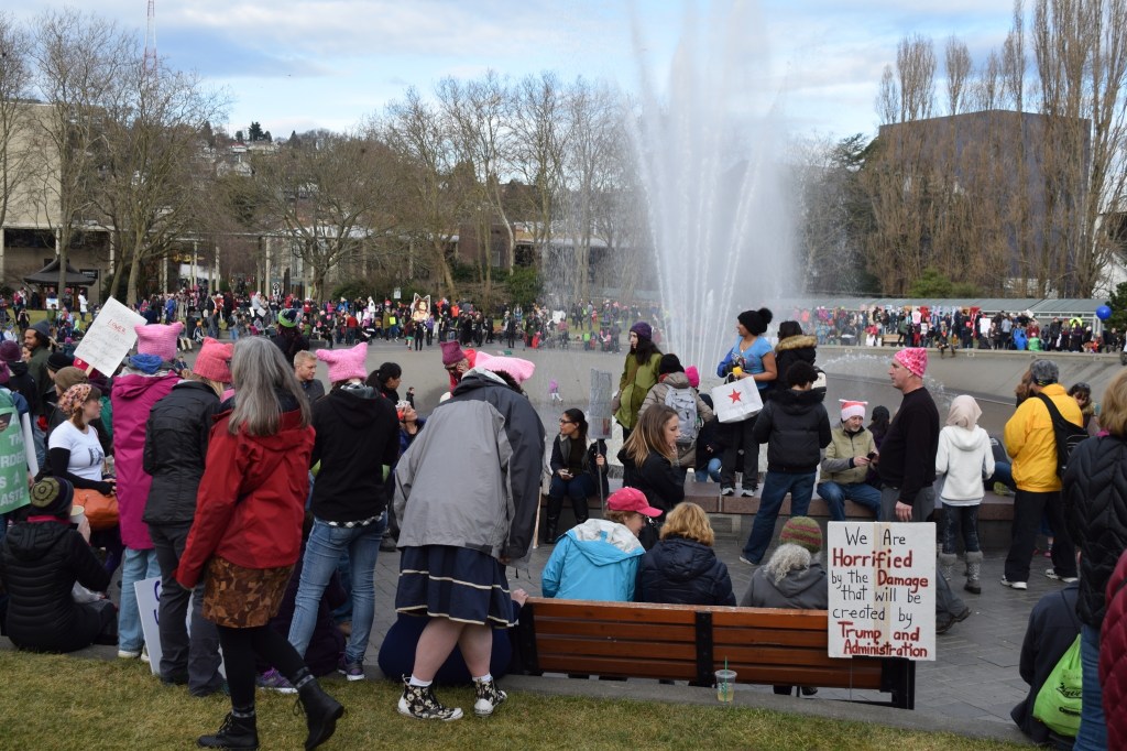 Whidbey residents make history as part of Womxn’s March on Seattle