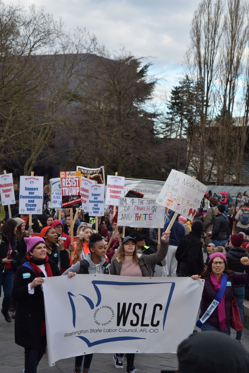 Whidbey residents make history as part of Womxn’s March on Seattle