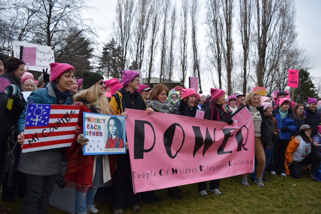 Whidbey residents make history as part of Womxn’s March on Seattle