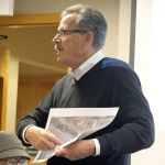 Record file Langley &mdash; Mayor Tim Callison participates in a recent meeting at City Hall. The mayor is reportedly considering stepping down if the council approves a vote to make Langley a sanctuary city.