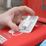Evan Thompson / The Record &mdash; Langley Police Chief David Marks displays a 4mg dosage of Narcan, which is usually stored in his defibrillator box.