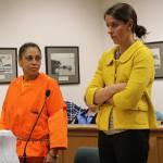 Jessie Stenslend/Whidbey News Group &mdash; Langley resident Dana McDonald appears in Island County Superior Court Monday with attorney Clare Bogdanowicz.