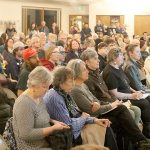 Evan Thompson / The Record &mdash; Around 200 people attended the sanctuary city meeting on Thursday night at the Langley United Methodist Church