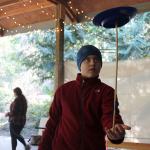 Kyle Jensen / The Record &mdash; Sixth grader Dalton Verellan spins plates during circus class.