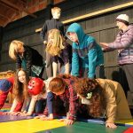 Kyle Jensen / The Record &mdash; Whidbey Island Waldorf School&rsquo;s sixth graders build a human pyramid on Monday afternoon, despite having one classmate missing for the day.