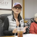 Evan Thompson / The Recod &mdash; Langley City Councilwoman Ursula Shoudy discusses her thoughts and feelings about the sanctuary city discussion at the city council&rsquo;s regular monthly meeting on Tuesday night at City Hall.