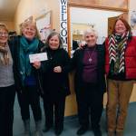 Representatives from Senior Services of Island County and Goosefoot pose for a photo with a $35,000 check. The money will pay for a new freezer for Senior Services&rsquo; Meals on Wheels program. Pictured, from left to right, are: Nadine Zackirsson, Goosefoot Board vice president; Sandra Whiting, Goosefoot executive director; Wendy Gilbert, Senior Services board president; Cheryn Weiser, Senior Services executive director; and Marian Myszkowski, Senior Services program director.