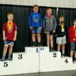 Contributed photo &mdash; Isaiah McClure, a fifth-grade Langley resident, won the novice 100-pound division of the Washington State Folkstyle Championships on Feb. 19 at the Tacoma Dome.