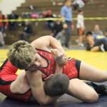 Contributed photo &mdash; Isaiah McClure finished the folkstyle wrestling season 49-1, with around 90 percent of his wins coming either by technical fall or pin.