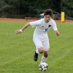 Evan Thompson / The Record &mdash; South Whidbey sophomore Graham Colar scored two goals against Cedar Park Christian on Monday night at Waterman&rsquo;s Field.