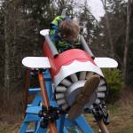 Wyatt Brazelton goes for a ride on his backyard roller coaster Wednesday, March 1, 2017 in Oak Harbor. Photo by Ron Newberry/Whidbey News-Times
