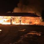 When Central Whidbey Fire & Rescue arrived on the scene, the barn was full involved in flames Monday, March 6, 2017. Photo provided by Central Whidbey Fire & Rescue