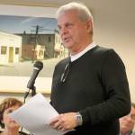 Evan Thompson / The Record &mdash; Bob Frause, chairman of the Langley Ethics and Training Advisory Board, answers questions about the board&rsquo;s third advisory opinion at the Langley City Council&rsquo;s meeting Monday night.