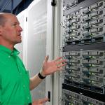 Kyle Jensen / The Record &mdash; Whidbey Telecom Co-CEO George Henny shows the server that holds personal customer data.