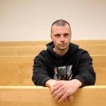 Photo by Jessie Stensland / Whidbey News-Times                                Kody Schwiger sits in the courtroom where he spent many hours as a participant in adult drugcourt. He recently graduated with the help of a medication that helps people with heroinaddiction.