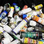 Cans of oven cleaner, spray paint, hair spray, fabric protector, bug killers and more added up to more than 6,000 pounds of aerosol cans that the public dropped off at Island County&rsquo;s four household hazardous waste sites last year.                                Photo by Patricia Guthrie/Whidbey News-Times