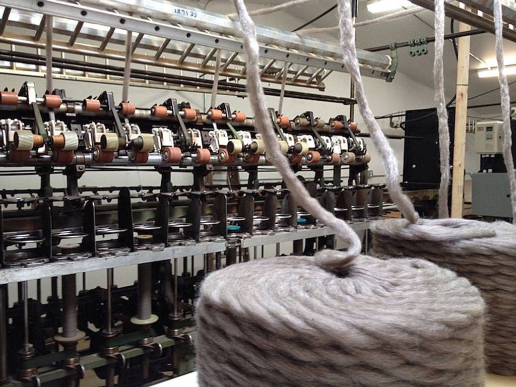 Contributed photo &mdash; The pin draft machine that Abundant Earth Fiber uses was built in the 1990s, but the technology is from the turn of the century.