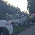 Scott Parks photo &mdash; The wreck limited Highway 525 to a single lane for about 45 minutes.