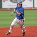 Matt Simms photo &mdash; South Whidbey senior Matt Simms scored the winning run in the Falcons&rsquo; 4-3 victory over Sultan in the Bi-District 1/2 tournament on May 8.