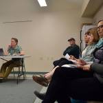 Kyle Jensen / The Record &mdash; Members from South Whidbey Parks and Aquatics Foundation sit it on the monthly parks district commissioner meeting.