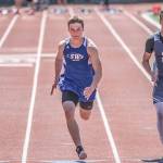 Matt Simms photo &mdash; South Whidbey sophomore Caden Spear, a first-year track athlete, advanced to the state meet in the 100 meters with a third place finish at the bi-district championships.